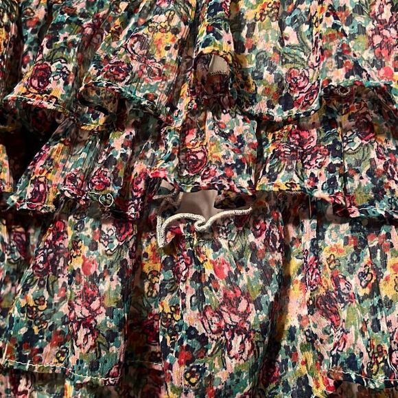 Arizona Jeans Co Girl's Multicolor Layered Floral Ruffle Skort Skirt - Picture 2 of 7